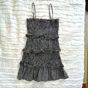 BERSHKA | GINGHAM MINI DRESS